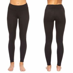 FELINA Leggings 2 Pair Pack Sz S Black Wide Waistband Yoga Workout Everyday NWT